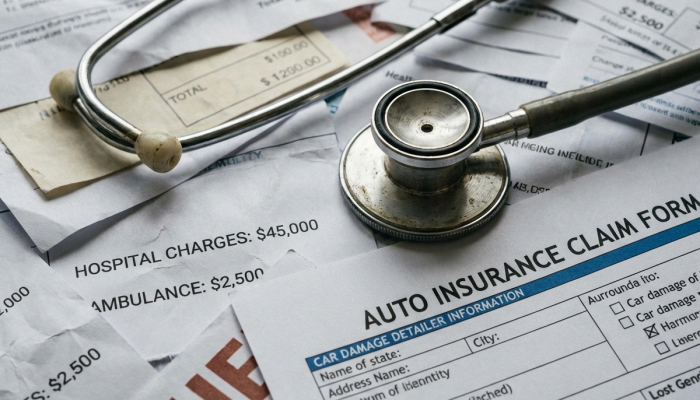 Foto de desenfoque de movimiento de un choque de auto en una intersecciĂłn concurrida de McAllen Texas
